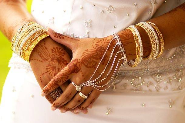 Bride's hands