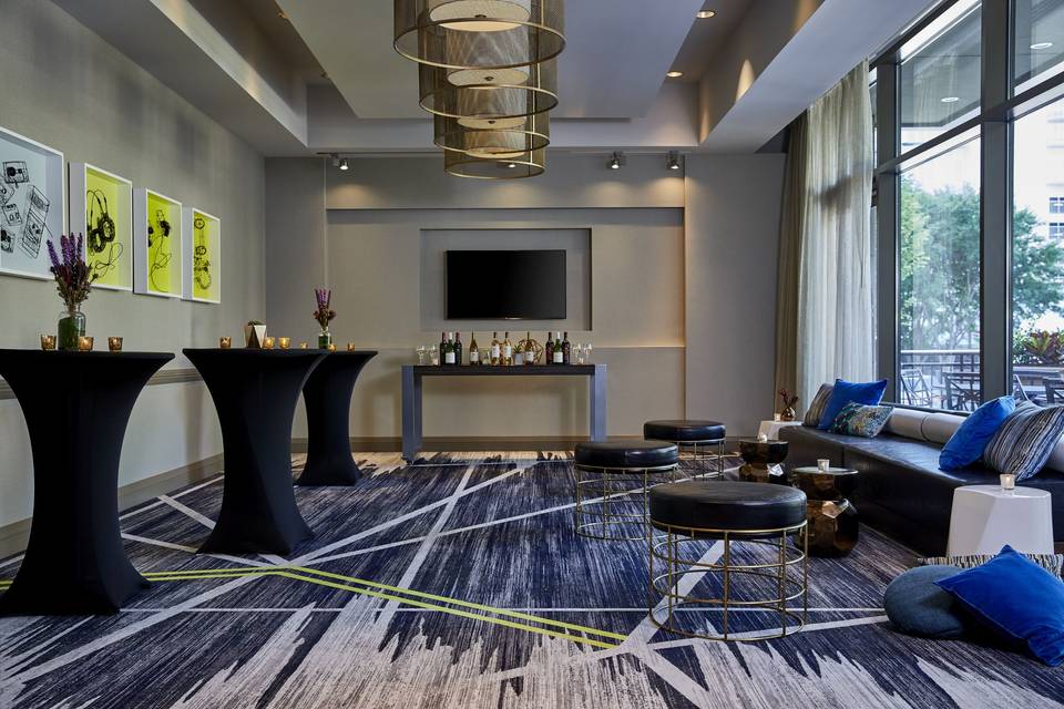 Breakout room with patio