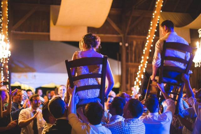 Bride in a chair