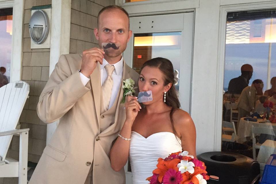 Couple in a mustache