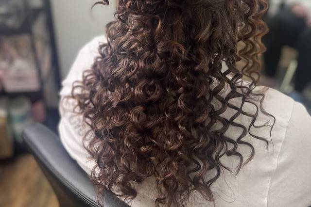 Natural Curly Half up & down