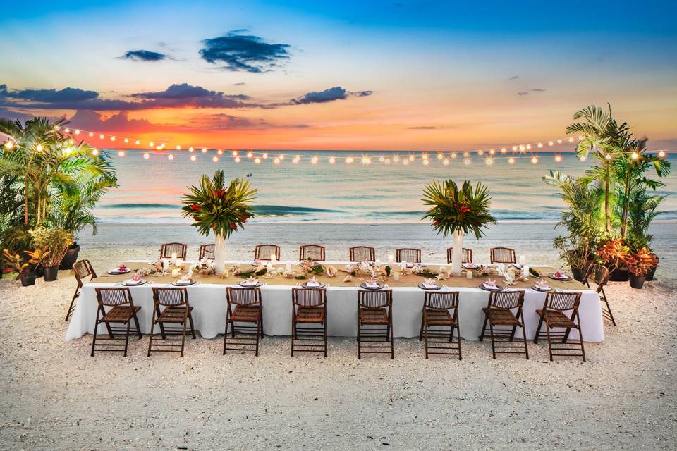 Sunset feast table