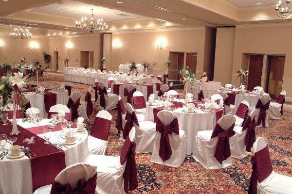 Our Grand Ballroom is a perfect indoor location for Wedding Receptions.