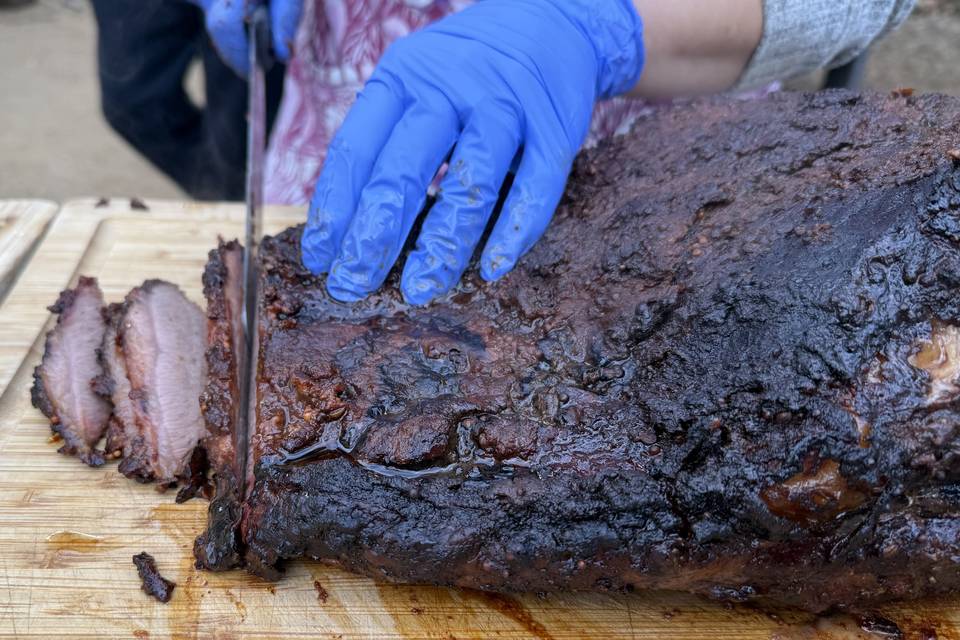 Slicing Brisket