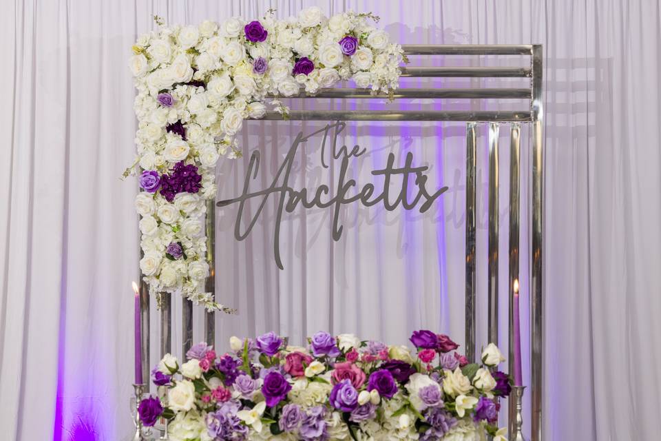 Sweetheart table decor