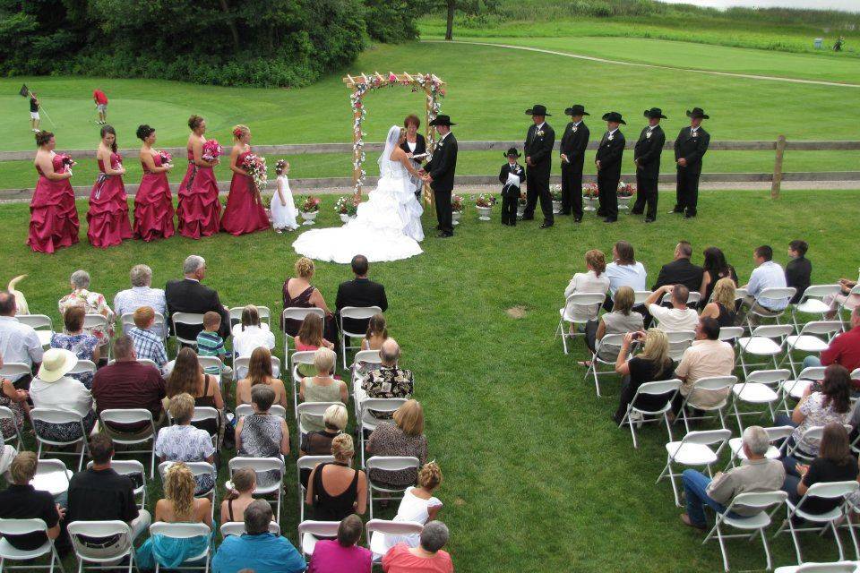 Outdoor wedding ceremony