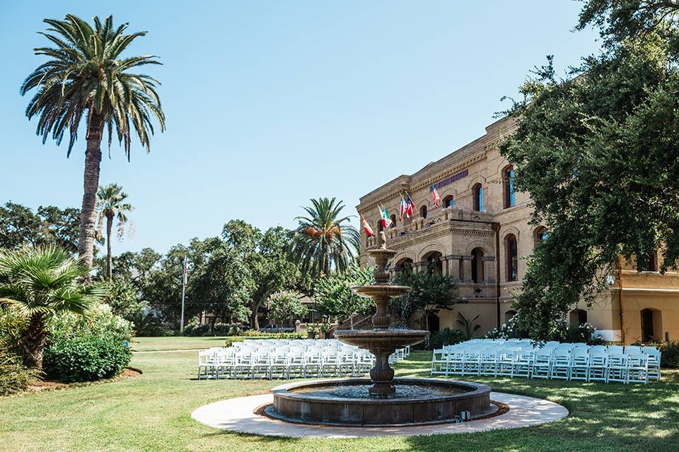 Wedding ceremony area