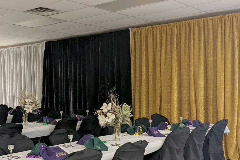 Silver, Black & Gold Backdrops