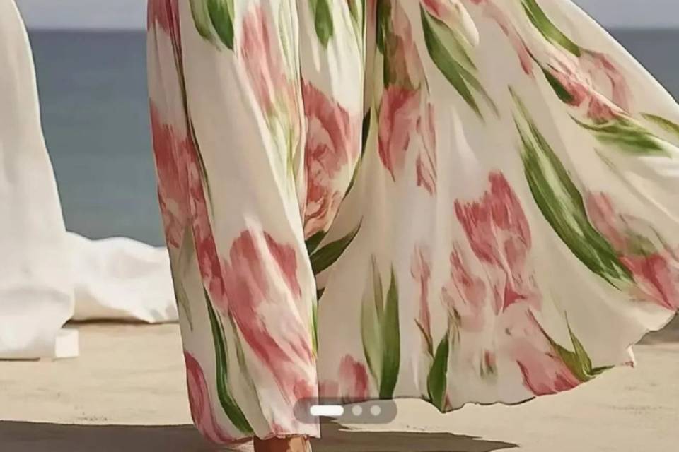 Floral Print Halter Maxi
