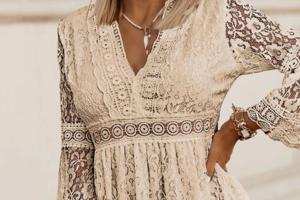 Lace V Neck