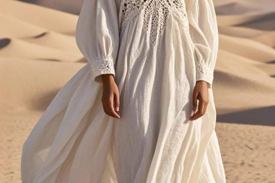 Boho Chic Crochet Lace Maxi