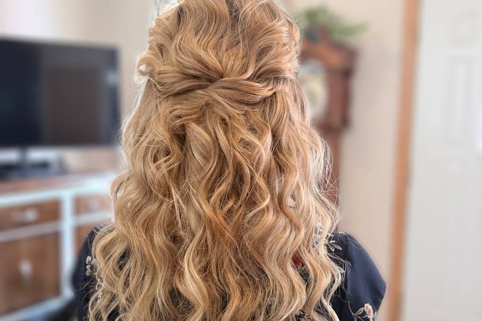 Boho half up