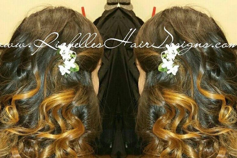 Bridal hair with extensions