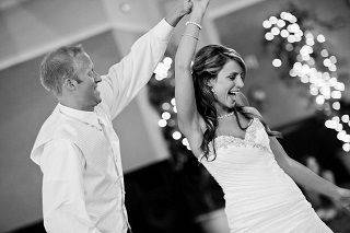 Newlyweds dancing