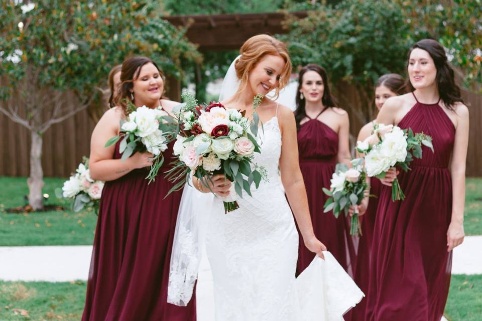 Grand entrance as newlyweds