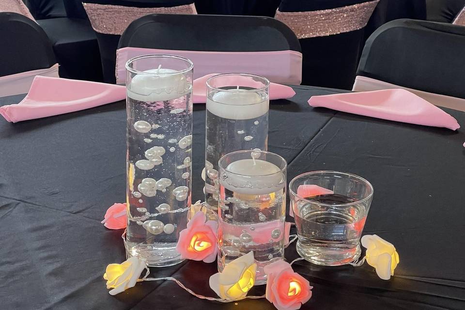 3 Tier Pearl Floating Candle