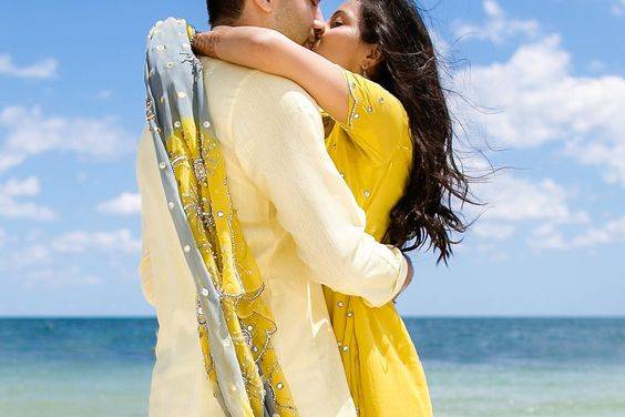 South Asian beach wedding