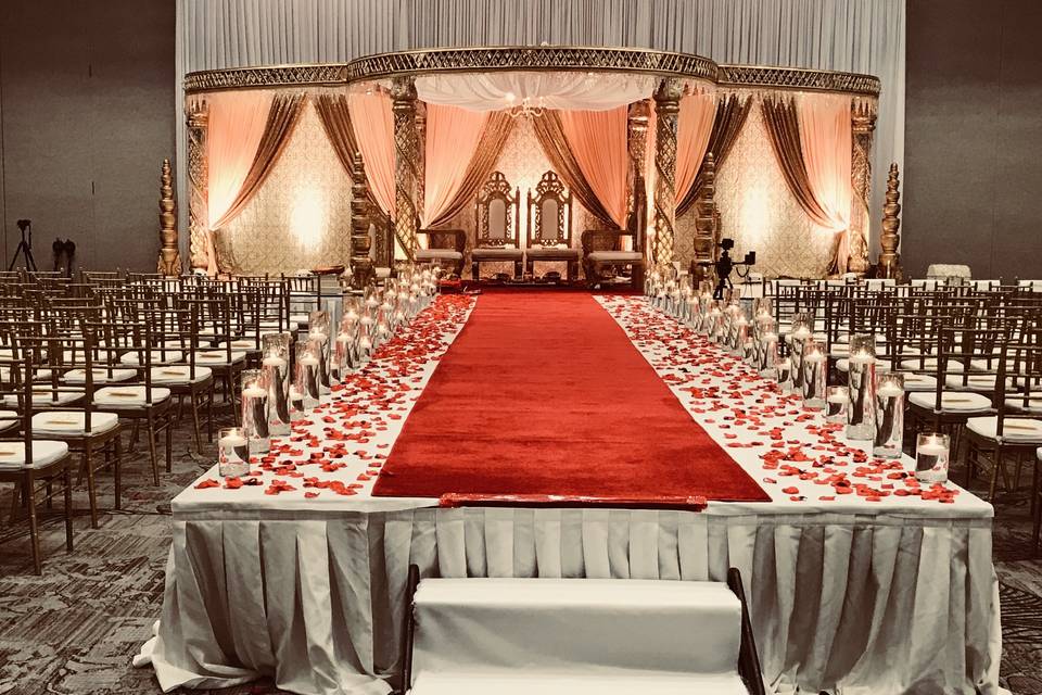 Red table cloths