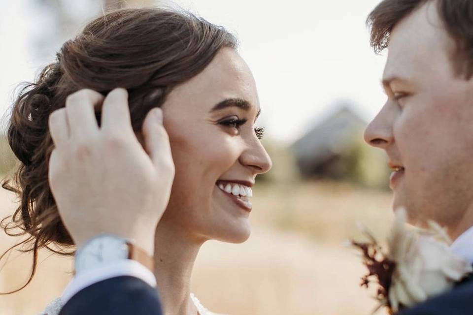 Bridal makeup and hair