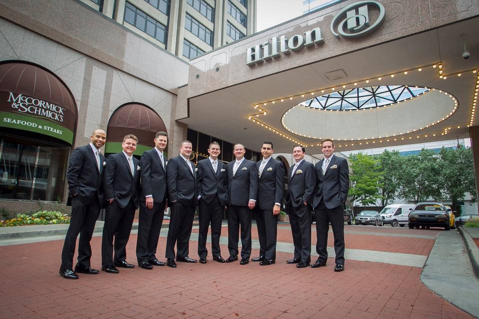 The groom with his groomsmen​