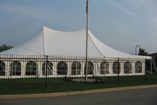Enclosed tent setup