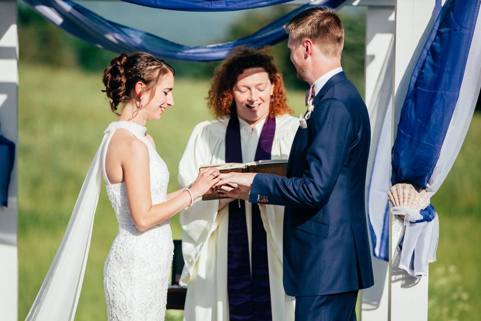 Officiating the wedding