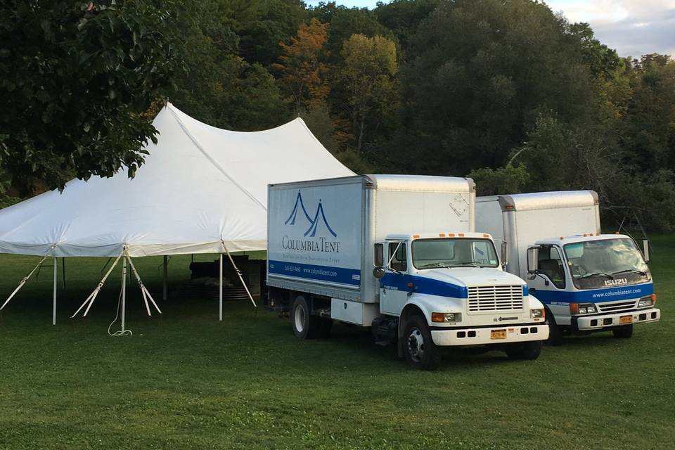 Tents with bus