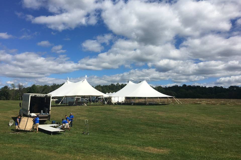 Not one...but two sail tents.. one fore cocktail, one for plated dinner