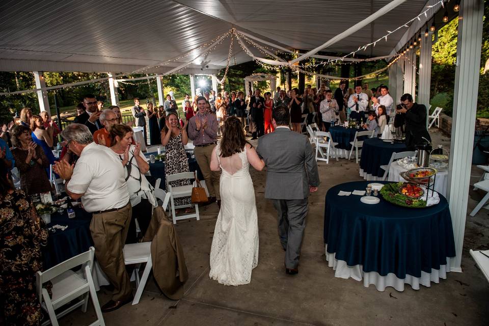 Arriving to the pavilion