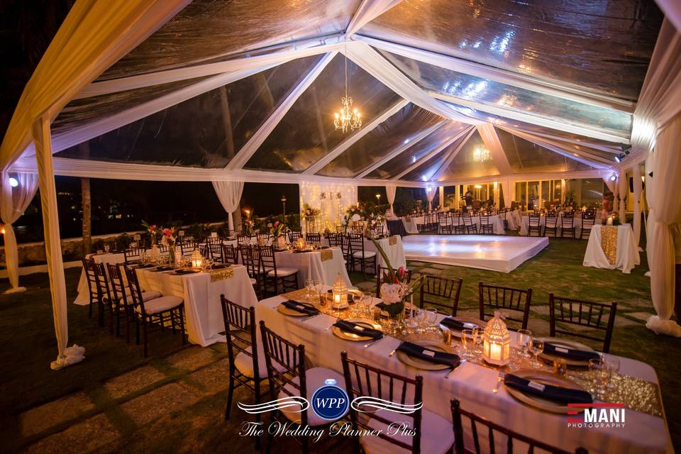 Reception tent