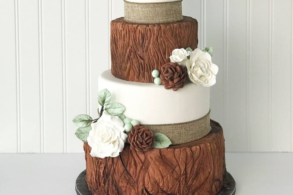 Three tier wedding cake