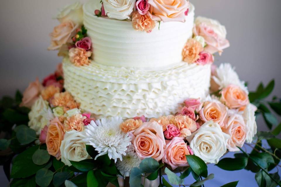 Rosette textured buttercream