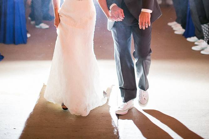 Sparkler send off for the Bride and Groom on our covered patio!