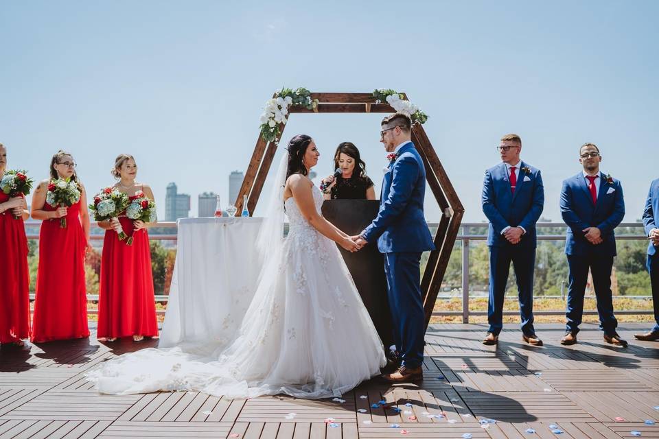 Wedding Ceremony on Patio