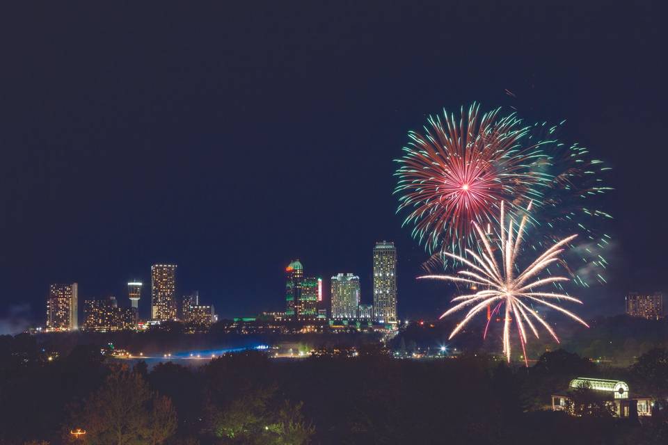 Spectacular firework view