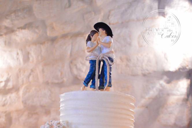 Cowboy with textured buttercream and flowers