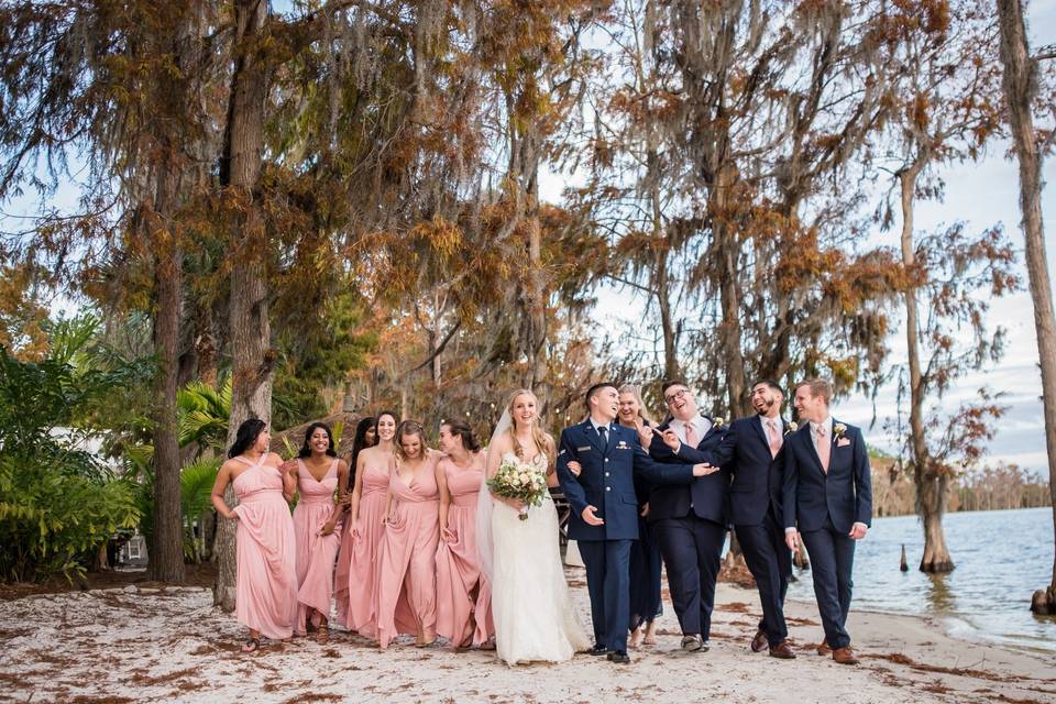 Bridal Party in Paradise Cove