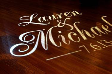 Dance floor name projection