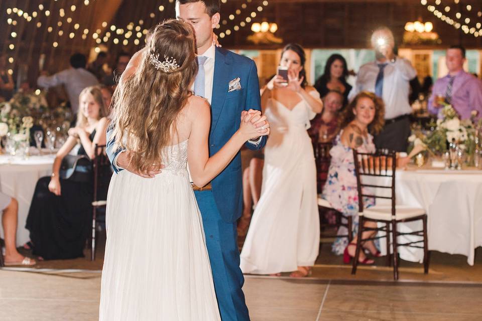 Bride and groom first dance