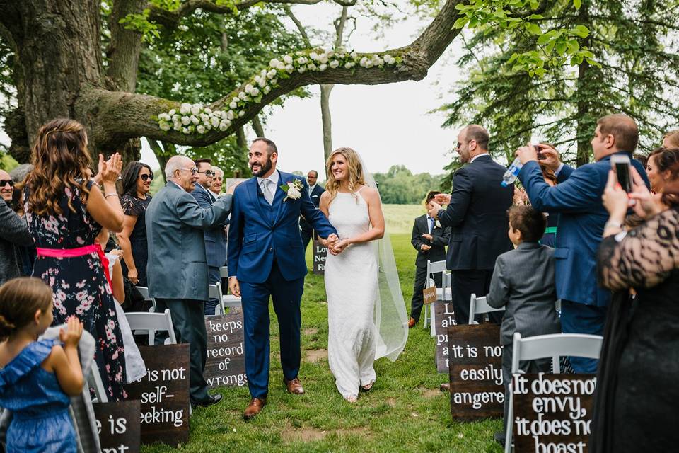 Outdoor vineyard ceremony