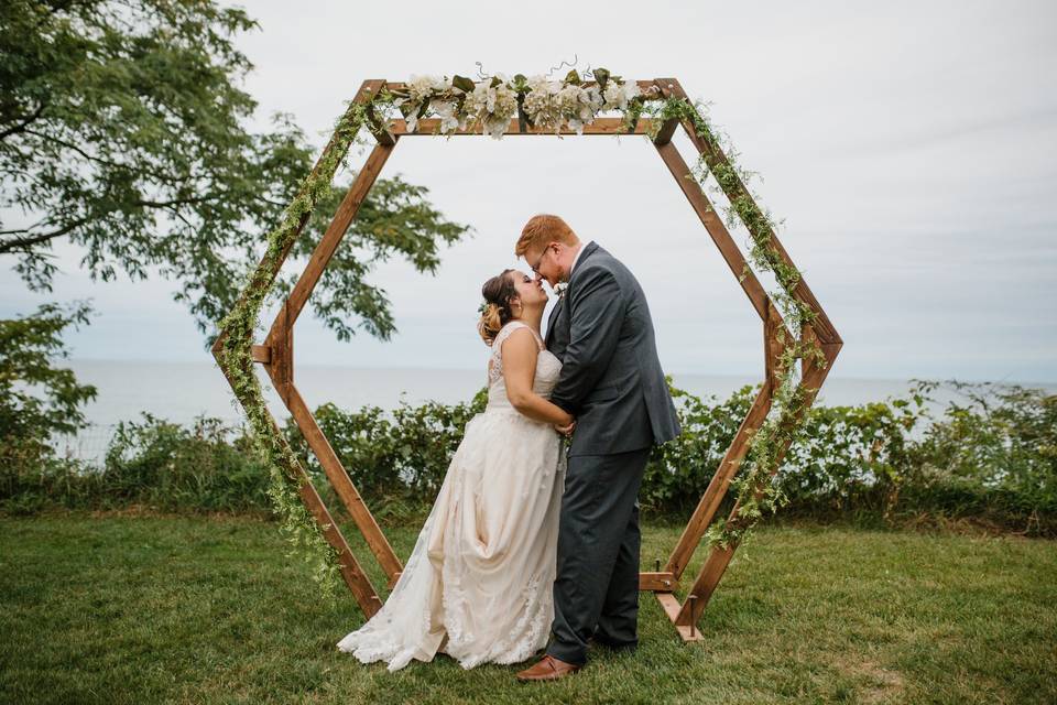 Custom ceremony backdrop