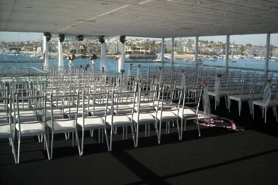 Yacht wedding ceremony