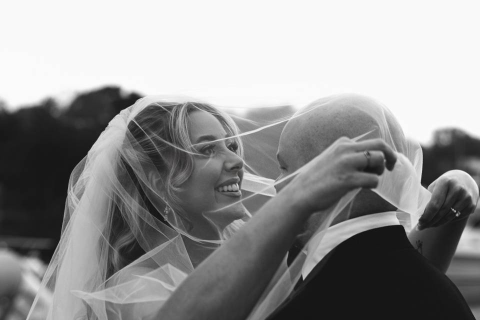Emotional bridal moment