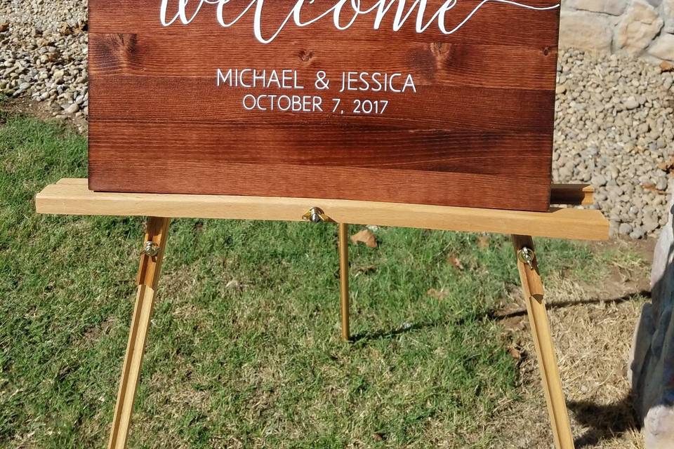 Cute welcome sign!