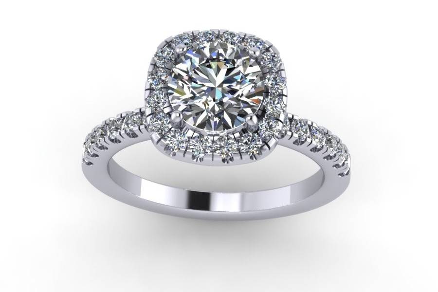 white gold diamond engagement ring