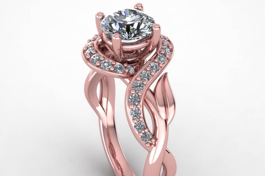 rose gold engagement ring