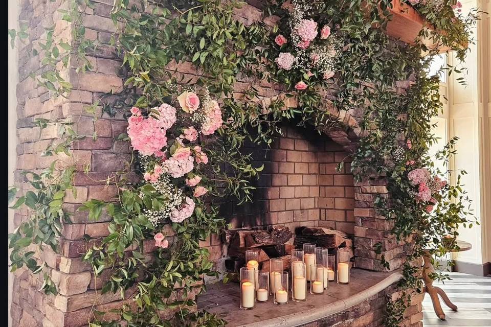 Fireplace greenery