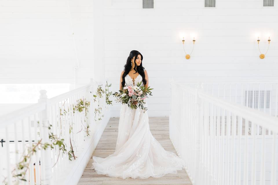 Bridal with greenery