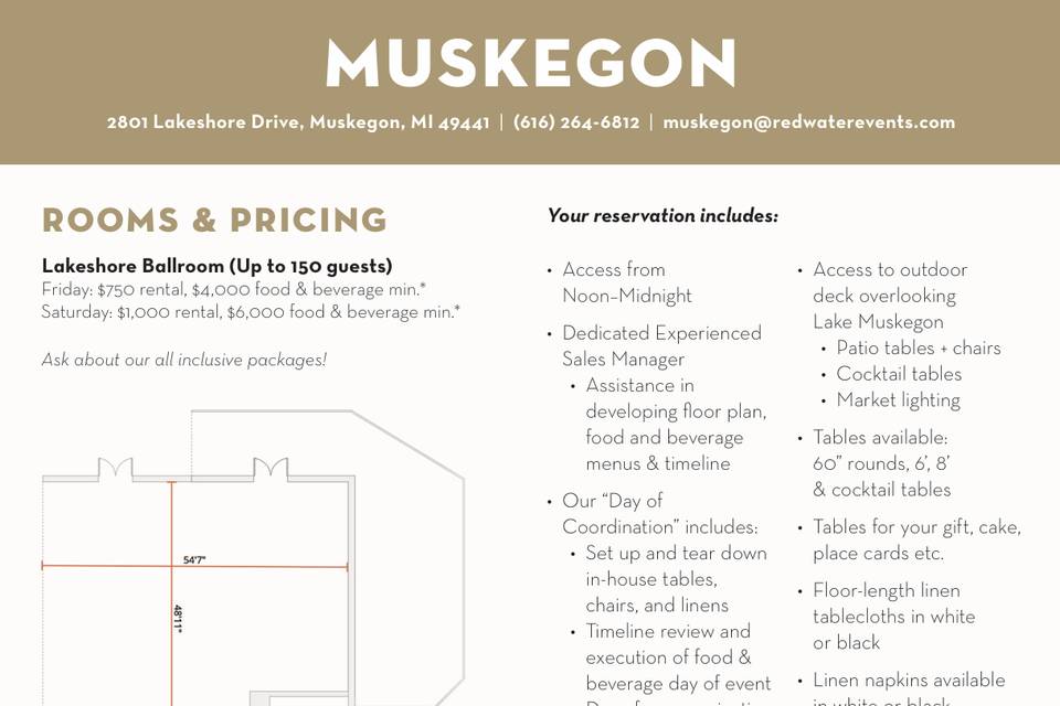 Reception Pricing