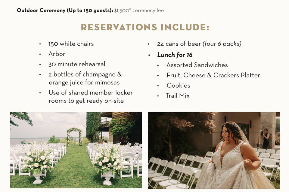 Ceremony Pricing